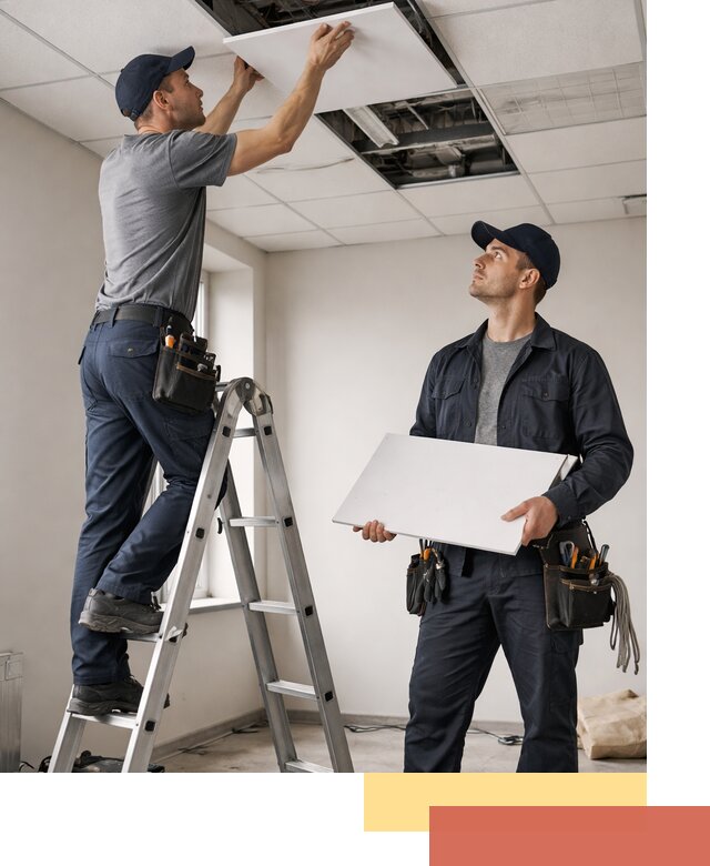 Обслуживание подвесного потолка в Бугульме — ремонт и чистка