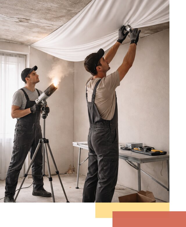 Установка натяжного потолка под ключ в Бугульме