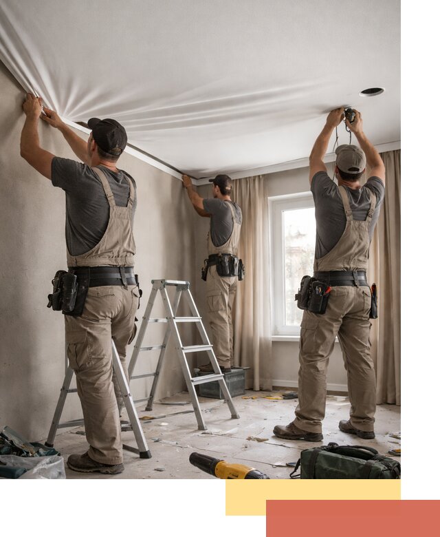 Монтаж матового натяжного потолка в Бугульме качественно и быстро