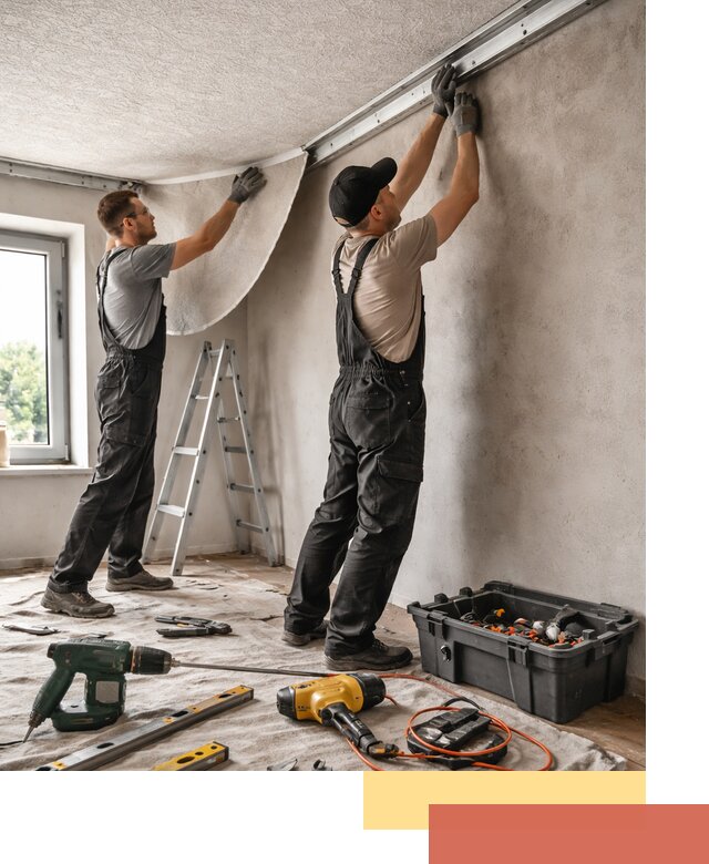 Монтаж фактурного натяжного потолка в Бугульме качественно и быстро