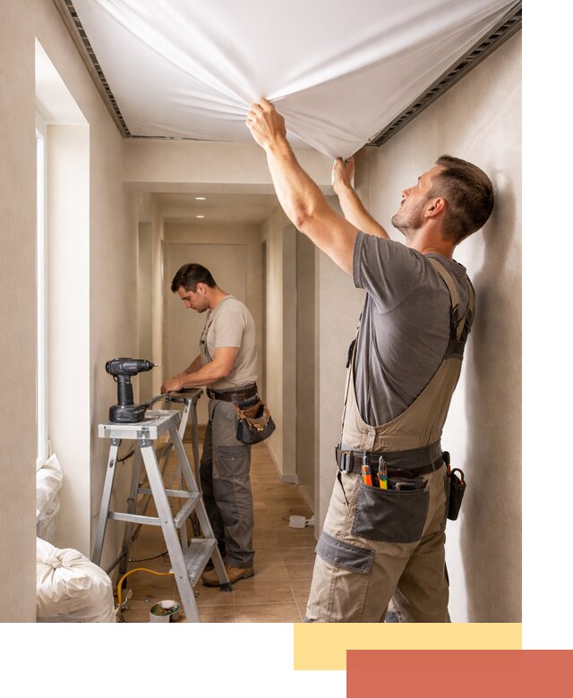 Монтаж натяжного потолка в прихожей в Бугульме