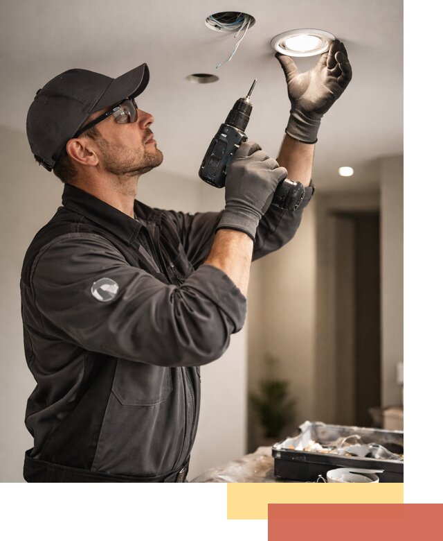 Установка точечных светильников в натяжной потолок в Бугульме