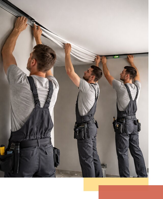 Теневые натяжные потолки в Бугульме: монтаж и отделка быстро и качественно