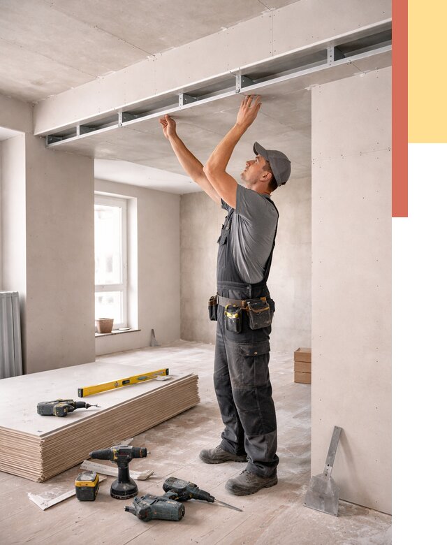 Потолок из гипсокартона с нишей в Бугульме от 1264 руб. под ключ | ОТДЕЛОЧНИК-Бгл