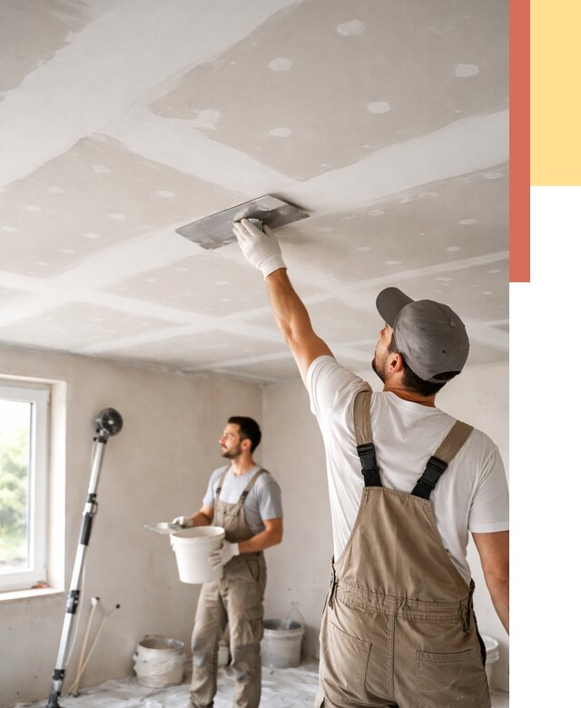 Шпаклевка потолка из гипсокартона в Бугульме от 3235 руб./м2 — услуги под ключ | ОТДЕЛОЧНИК-Бгл