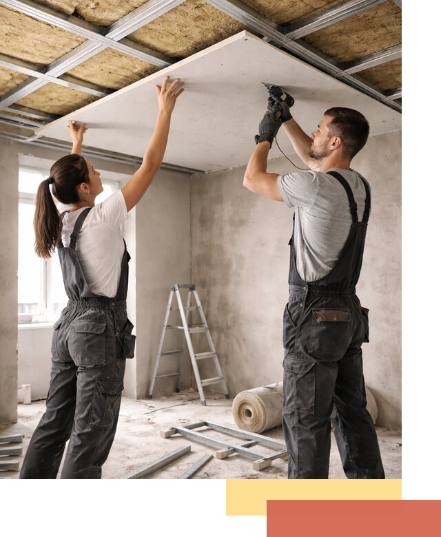 Звукоизоляция потолка из ГКЛ в Бугульме профессионально и надежно