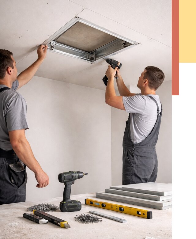 Установка люка в потолок ГКЛ в Бугульме от 2527 руб. под ключ | ОТДЕЛОЧНИК-Бгл