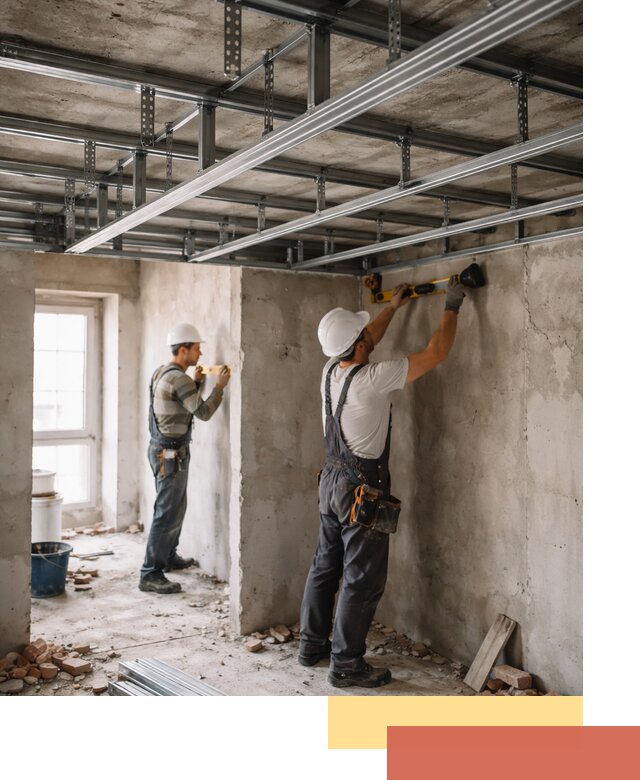 Монтаж каркаса потолка из профильного профиля в Бугульме