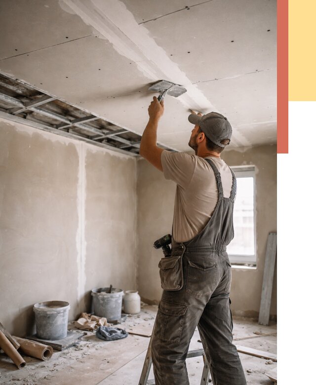 Ремонт потолка из гипсокартона в Бугульме от 657 руб./м² — быстро и недорого | ОТДЕЛОЧНИК-Бгл