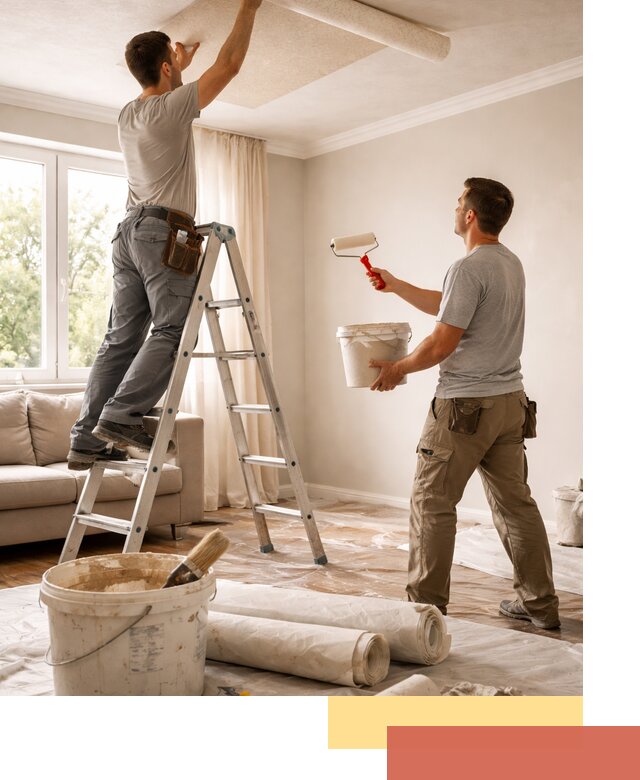 Поклейка обоев на потолок в Бугульме — качественно и быстро