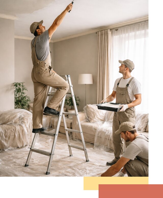 Покраска потолков акриловой краской в Бугульме качественно и быстро