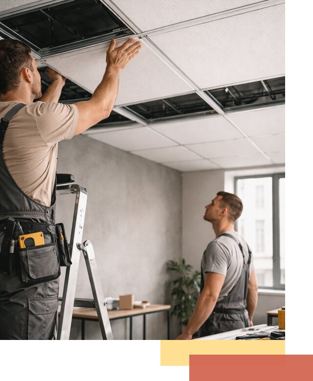 Монтаж потолочной плитки в Бугульме качественно и в срок